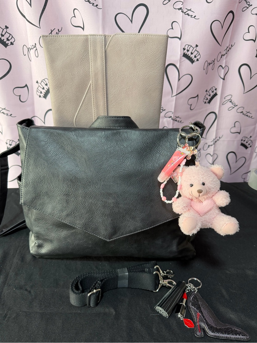 Thirty-one Black On Point Backpack with Mauve laptop sleeve